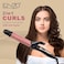 PrecisionWare Enzo EN-9107 25 MM 2-in-1 Hair Curler And Straightener, Professional 2-in-1 Hair Styling Tool With Adjustable Temperature Settings-Intl Version (Black)