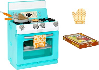 مجموعة ألعاب فرن ليتل تايكس الكلاسيكية، لعبة مطبخ تفاعلية مع أضواء وأصوات و11 ملحقًا واقعيًا، لعبة لعب أدوار الطبخ للأطفال