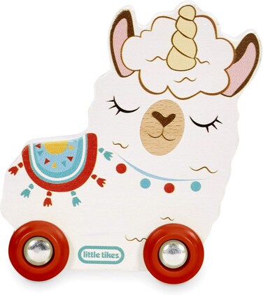 لعبة سباق حيوانات خشبية من ليتل تايكس، لاما وذرة