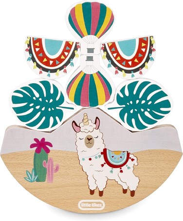 لعبة التوازن الخشبية من ليتل تايكس على شكل حيوان اللاما والذرة