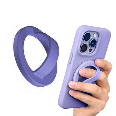 Mobile Phone Ring Holder Magnet for MagSafe Silicone Smartphone Finger Holder - Purple