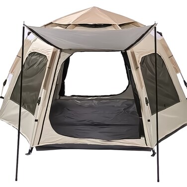 LB-20344 6 Person Camping Tent Large Waterproof Family Tent - Multicolors
