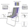 LB-20003 Foldable Camping Chair For Outdoor Camp Beach Travel Picnic Hiking - Multicolors