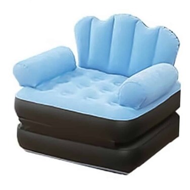 أريكة قابلة للنفخ 5 في 1 متعددة الوظائف مع مسند ذراع على شكل حرف L، أريكة محمولة، صالة تشيس هوائية، أريكة كسولة للداخل والخارج