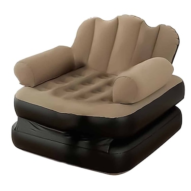 Multifunctional 5-in-1 Inflatable Sofa with L-shaped Armrest for indoor &amp; Outdoor