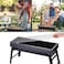 Portable Folding Barbecue Classic Pull Barbecue Charcoal Grill - Black