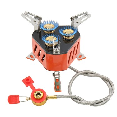 OMEGA 5 ZYZY-93 11800 W 3-Core Foldable Camping Stove for Outdoor - Orange
