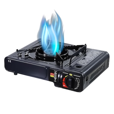 2-in-1 Portable Gas Burner Stove, Camping and Backpacking Gas Stove Burner with Carrying Case, Jiham Single Burner Camping Gas Stove