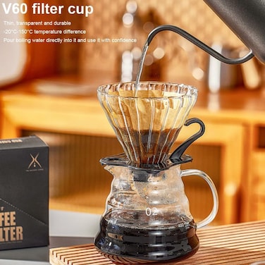 مجموعة القهوة للسفر بسمك قابل للتعديل، استخلاص الطبقات، حقيبة EVA، ميزان إلكتروني، مطحنة يدوية، غلاية 600 مل، خادم 600 مل، 2-4 أكواب منقط، كوب 250 مل، ميزان حرارة، ورق فلتر وملعقة