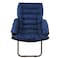 Home Lazy Sofa Chair with Armrests, Leisure Lounge Chair, Simple, Foldable, Single Rocking Chair with Headrest, Living Room - Blue
