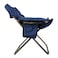 Home Lazy Sofa Chair with Armrests, Leisure Lounge Chair, Simple, Foldable, Single Rocking Chair with Headrest, Living Room - Blue
