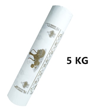 رول سفرة 5 كجم للاستعمال مرة واحدة، لفائف سفرة جميلة - قهوة عربية بنية