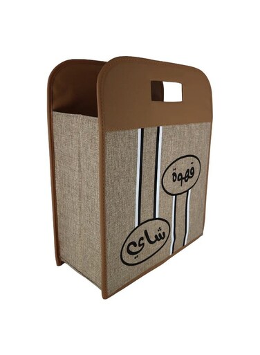 حقيبة تخزين للقهوة والشاي (منظم ترمس قماش)   بيج (الحقيبة فقط)