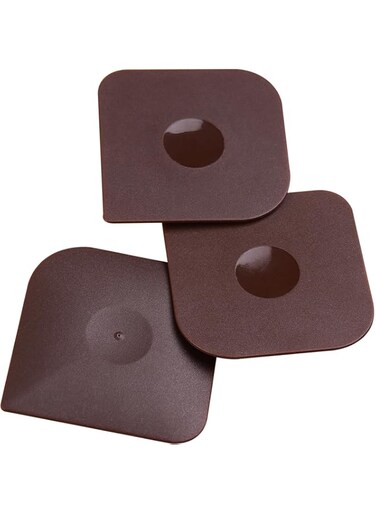 SWIUKPHE Pan Scrapers Dish Scraper Tool Set, 3Pack Food Scraper Polycarbonate Plastic Pan Pot Scraper, Scraper Scrubber for Cleaning Grease, Kitchen Scrapper, Brown