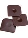 SWIUKPHE Pan Scrapers Dish Scraper Tool Set, 3Pack Food Scraper Polycarbonate Plastic Pan Pot Scraper, Scraper Scrubber for Cleaning Grease, Kitchen Scrapper, Brown