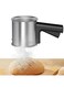 Sifter, 3 Cup Stainless Steel, Double Layer Fine Mesh, One Hand Press Crank for Effortless Sifting, Ideal for Baking, Cake Making, and Powdered Sugar Dusting, Durable and Easy to Clean