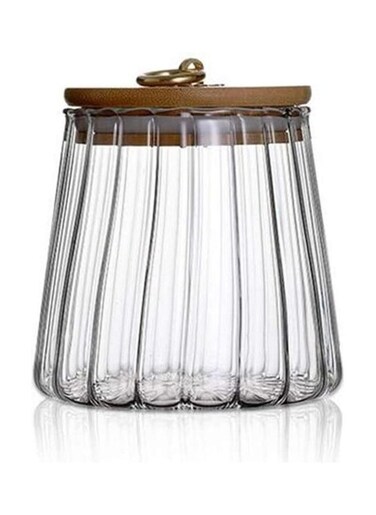 Glass Jars with Airtight Bamboo Lids, Glass Kitchen Canisters Clear Container For Food Storage of Dry Goods, Cookie, Candy, Spices, Coffee Beans and More