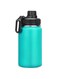 Milifox Stainless Steel Water Bottle - 12 Oz Double Wall Insulated Bottles，BPA Free Vacuum Bottle for Hot Cold Water, Leakproof Wide Mouth Insulated Flask for Office School Picnic(Aqua)