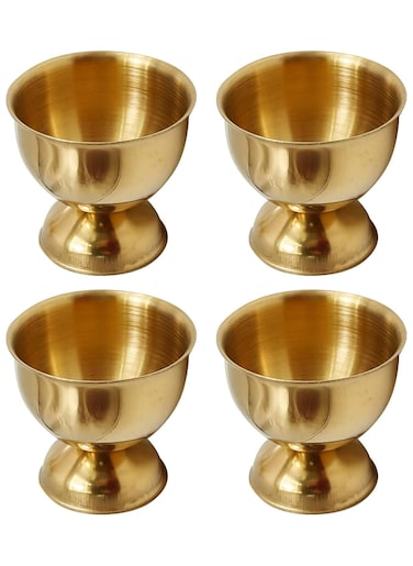 Stainless Steel Egg Holder, 4Pcs Gold Egg Cups for Hard Boiled Eggs, Table Decor