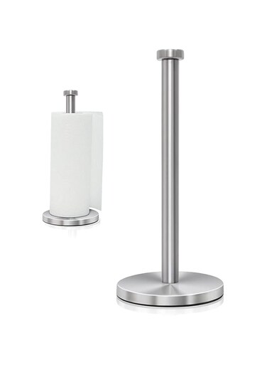 FALAHOM Paper Towel Holder, Paper Towel Holder Countertop with Heavy Weight Base, Non - Slip &amp; Space Saving Paper Towels Holder, Anti Scratch Bathroom Paper Towel Holder with Smooth Surface