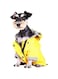 Skateboard Frog Dog Raincoat with Hood and Zipper Closure Waterproof Dog Raincoat (Medium,Yellow)