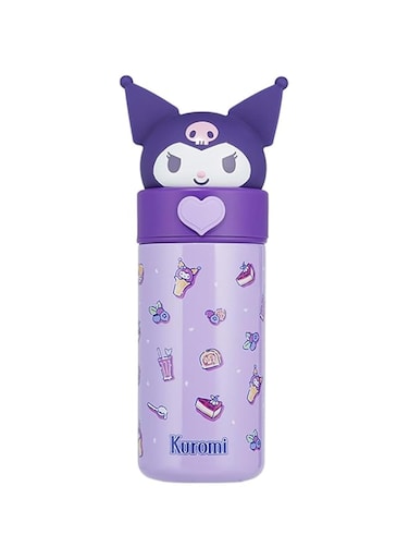 AUTOYSUR Kawaii Water Bottle,Cartoon Thermos Water Bottle, Cute Insulated Water Bottle, Stainless Steel Water Cup for Hot or Cold Drinks for Hiking, Camping,Traveling,Office,School,Car (Kuromi)