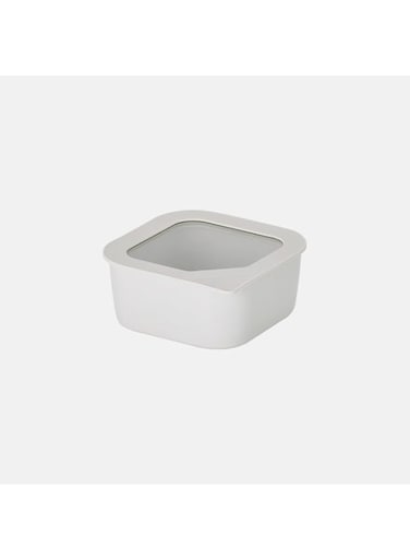 Orchid Neflam Fika Ceramic Food Storage Box Square 610ml, Airtight Porcelain Food Container With Lid, Kitchen Storage Organizer, Lunch Box, Meal Prep Container Set Microwave Safe (NC-FO-S061)