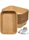 Disposable Cat Litter Box, 5 Pack Paper Kitten Litter Boxes, Sustainable, Clean, Sifting, Small Disposable Cat Litter Box for Indoor Outdoor Travel Litter Box Small Animals, 16.1x11.2x3.7 Inch