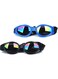 2 Pcs Dog Goggles, Adjustable Strap Goggles Eye wear Protection for Travel Skiing, UV Protection Waterproof Sungl for Dog (Black+Blue, One size)