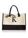 Mud Pie Initial Canvas Tote Bags