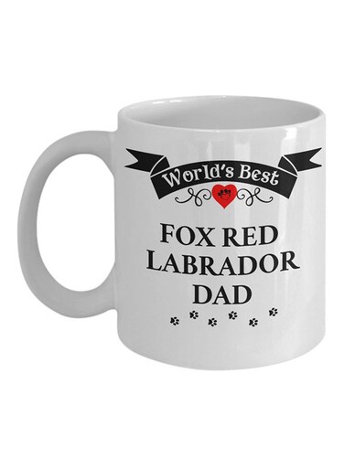 World's Best Fox Red Labrador Dad Printed Coffee Mug White