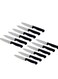 12 Pieces Japanese Fruit Knives Set Black Stainless Steel