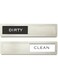 Dishwasher Magnet Clean Dirty Sign, Premium Stainless Steel Black and White Non-Scratch/Kitchen Decor/Easy to Read &amp; Slide/Strong Magnet Clean Dirty Magnet for Dishwasher