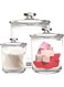 Youngever 60-Ounce, 30-Ounce and 15-Ounce Clear Plastic Apothecary Jars Set of 3