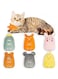 ELECDON Catnip Toys, Cat Chew Toy, Interactive Toy with Cute Cat, Kitten Toys for Indoor Cats with Rattle Sound, Cat Plush Pillow Toy for Kitty Teething Chew Kick Gift, 6 Pcs