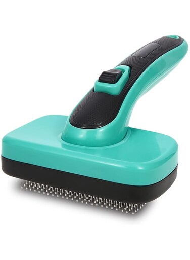 Grooming Brush For Pets, Self Cleaning Slicker Brush Dog Shedding Tool Remove Loose Hair, Fur, Undercoat, Mats, Tangled Hair Knots For Large Medium Small Sensitive Long Or Short Hair Dogs Cats Rabbit