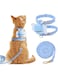FOCLTD Cat Harness &amp; Leash Set for Outdoor Walking,Escape Proof Cat Harness Set with Cute Bee Design,Adjustable and Comfortable Kitten H-shaped Harness,Suit for Medium/Large Cats,Blue