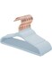 ManGotree 15 Pack Blue Baby Velvet Hangers with Rose Gold Hook, Infant and Toddler Hangers, 27.8cm No-Slip Children Hangers, Ultra Thin Space Saving, Sturdy Kids Clothes Hangers