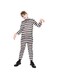 Mad Toys Zombie Prisoner Kids Halloween Cosplay Dress-Up Roleplay Spooky Theme Party Trick or Treat Costume with Hat, Black and White Small 3-4 Years 84567S