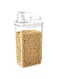 VAODO Food Storage Containers, Cereal Dispenser Easy Flow Storage Jar, with Measuring Cup, Tippable Grain Storage Box with Carrying Handle, 2300ml