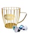 Coffee Pods Capsule Storage Basket Gold 18x18x12cm
