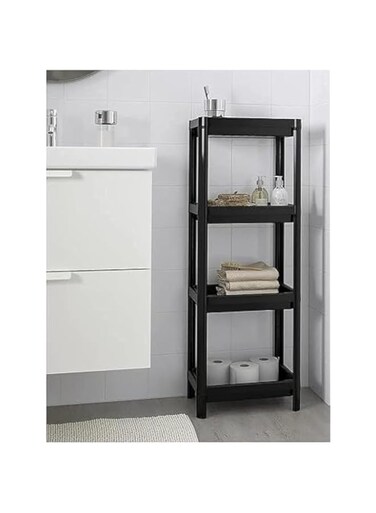 4 Layer Vesken Shelving Unit Storage Shelves Storage Rack Black 36X23X100 Cm