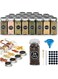 Tycom Spice Jars with Labels for Kitchen Organizing Drawers, 120 ml Glass Jars With Cleaning Brush and Collapsible Funnel,Food Storage jars,24 Pcs with Aluminum Lids