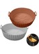 Air Fryer Silicone Pot, 2Pcs Air Fryer Silicone Liners Round Food Safe Non Stick Air Fryer Basket Oven Accessories, Reusable Replacement of Flammable Parchment Liner Paper Fits 3 To 5QT Air Fryer