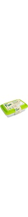 Fun Biodegradable Rectangular Container with Green Lid 28oz Microwavable/Freezer/Oven/Dishwasher One Compartment (BPA-FREE) Food Containers, Lunch Box, Reusable, Disposable (Pack of 4)