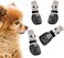 Aputue Dog Shoes, 2 Pair Pet Shoes for Dogs Cats Socks, Anti-Slip Sole Adjustable Dog Cat Paw Socks Fit for Indoor Outdoor Wear, Dog Grip Socks Hot and Cold Pavement (Black, Medium)