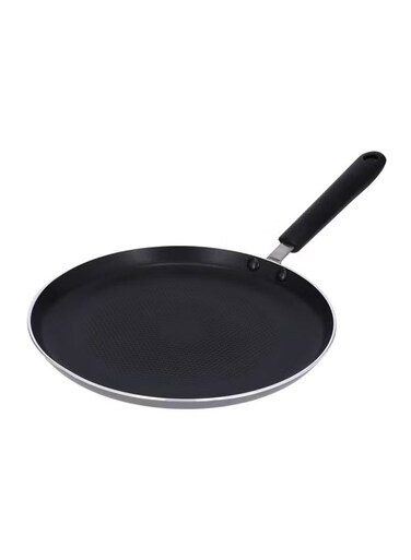 Non-Stick Pancake Pan &acirc;&euro;&ldquo; Induction Crepe &amp; Dosa Tawa with Heat-Resistant Handle for Pancakes, Chapatti &amp; Omelettes, Soft Touch Long Handle for Easy Pickup, Suitable for Multiple Cooktops Black 26CMcm