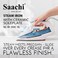 Saachi Steam Iron NL-IR-394C-BL, Ceramic Soleplate, 320ml Water Tank, Adjustable Steam &amp; Spray, Burst &amp; Self-Clean Function, 2200W