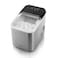 Electric Ice Maker, 1.6 Liters Water Tank Capacity, Dispenses 9pcs Bullet-shaped Ice every 6 minutes, 15 Kgs Ice in 24 Hours, Removable Ice Basket