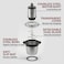 Saachi 8L Electric Chopper NL-CH-571-BK, 1000W Pure Copper Motor, Stainless Steel Bowl, Double Layer Blades, 3 Speed Control, Meat &amp; Vegetable Chopper, Overheat Protection